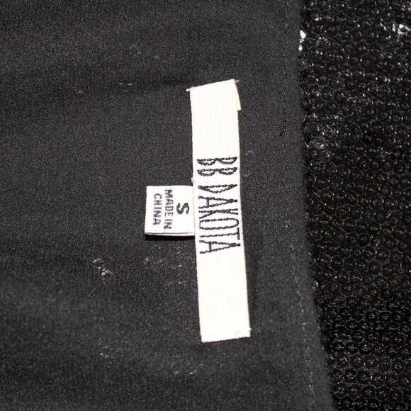 DRESS BB Dakota by Steve Madden Little Black Sequin Cocktail Size Small NWT's - Picture 13 of 15